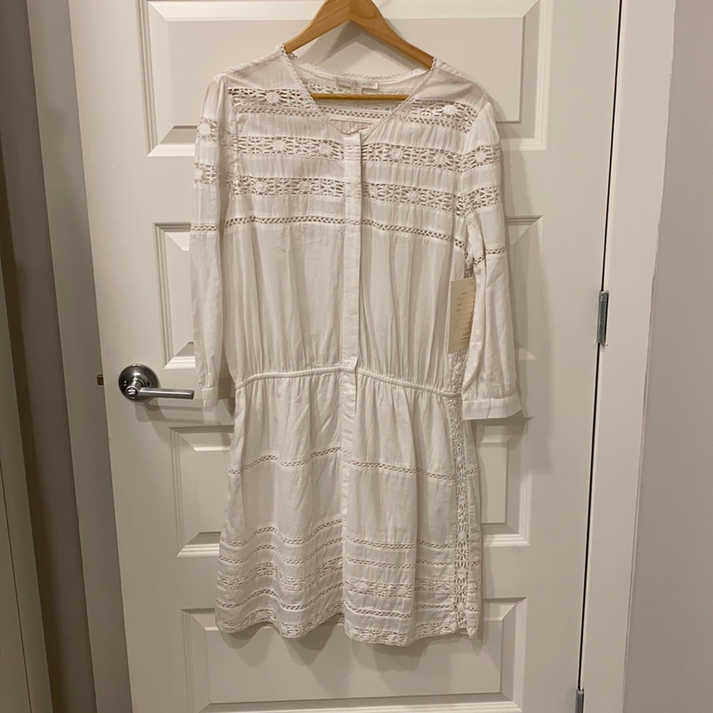Boston Proper crochet blouson dress